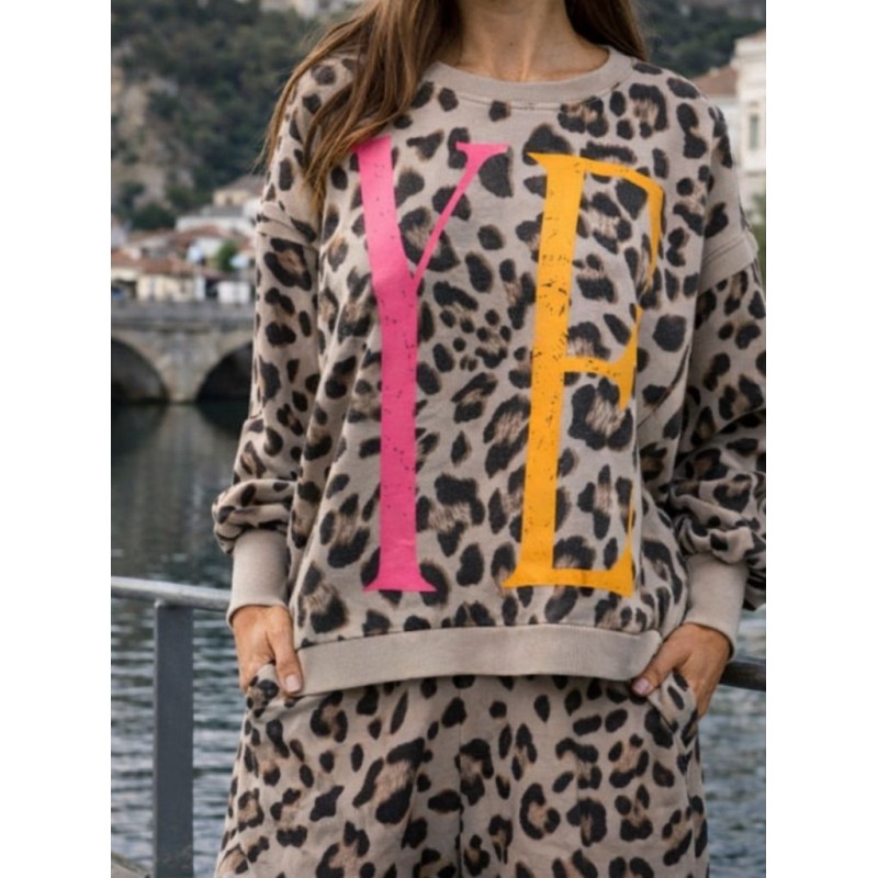Sweatshirt oversize animal