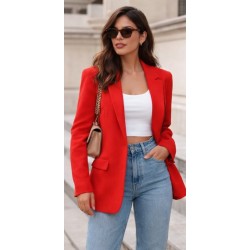 Blazer vermelho vibrante