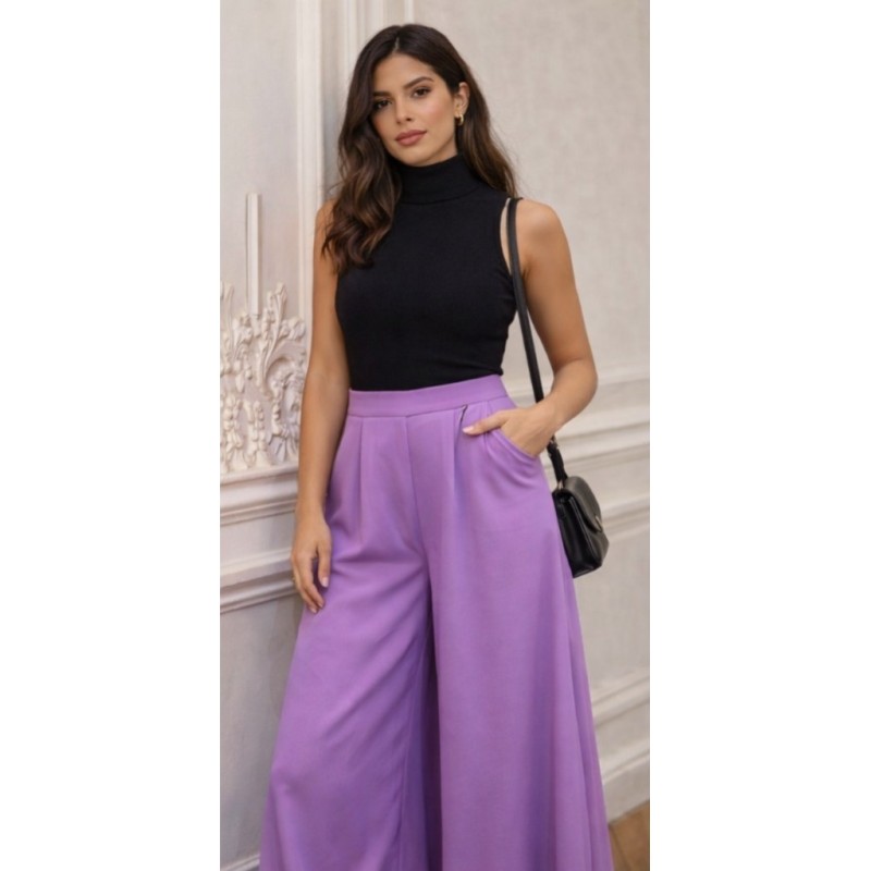Calças roxa larga