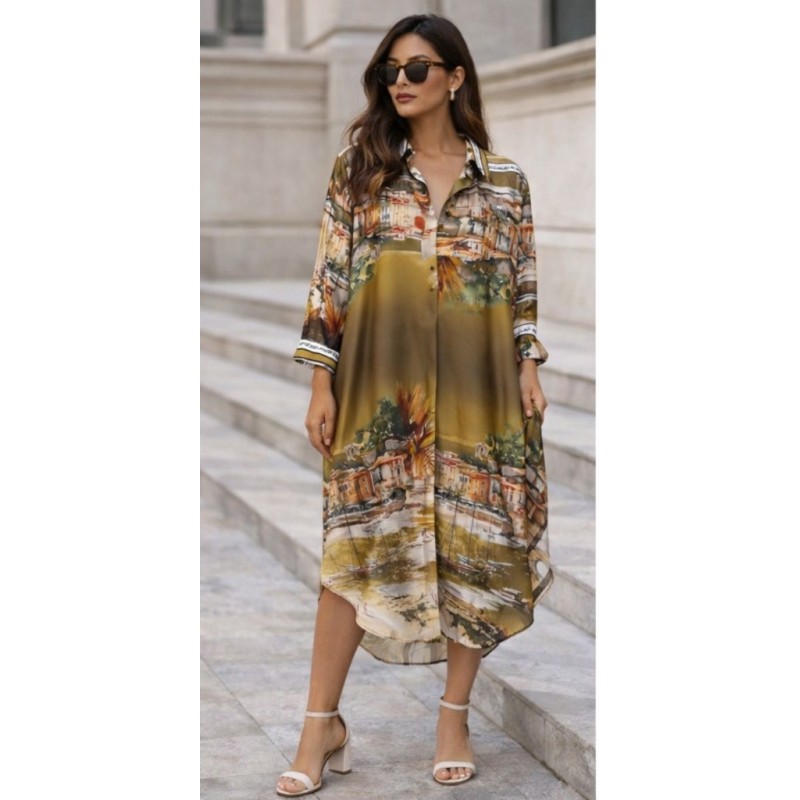 Vestido em estilo mediterrâneo